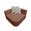 Sofa Zuri Rostfarben/creme, B: 110cm - Rostfarben/Creme, Trend, Textil (110/75/115cm) - Livetastic
