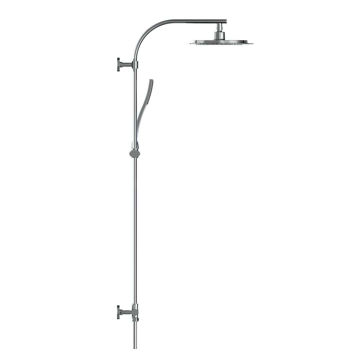 Brausegarnitur Stiloval Chrom 2-Fach verstellbar - Chromfarben, Design, Kunststoff (11,5/101/29cm) - Schütte