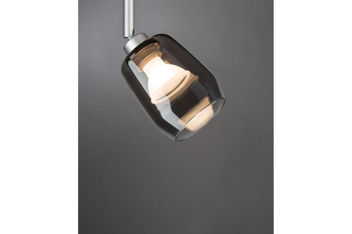 Schienensystem Urail Leuchtenschirm 95359 Rauchglas - Grau, Design, Glas (8/9,5cm) - Paulmann