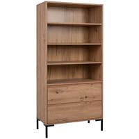 Regal Mit Laden Korsika 77,5 Cm Eichefarben - Schwarz/Eiche Artisan, LIFESTYLE, Holzwerkstoff (77,5/165/40cm) - MID.YOU