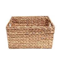 Regalkorb Alex 33x21 cm Natur Wasserhyazinthe geflochten - Hellbraun, Basics, Naturmaterialien/Metall (32/20/19cm) - James Wood