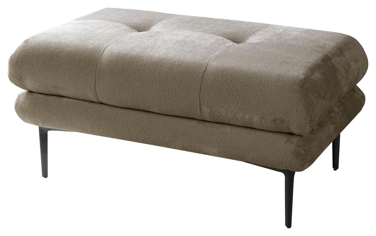 Hocker Ankona Grau/Schwarz, 80 cm - Schwarz/Grau, Design, Textil (80/48/80cm) - MID.YOU