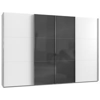 Schwebetürenschrank B: 350 Cm Level 36c Grau/weiß - Weiß/Grau, MODERN, Holzwerkstoff (350/236/65cm) - MID.YOU