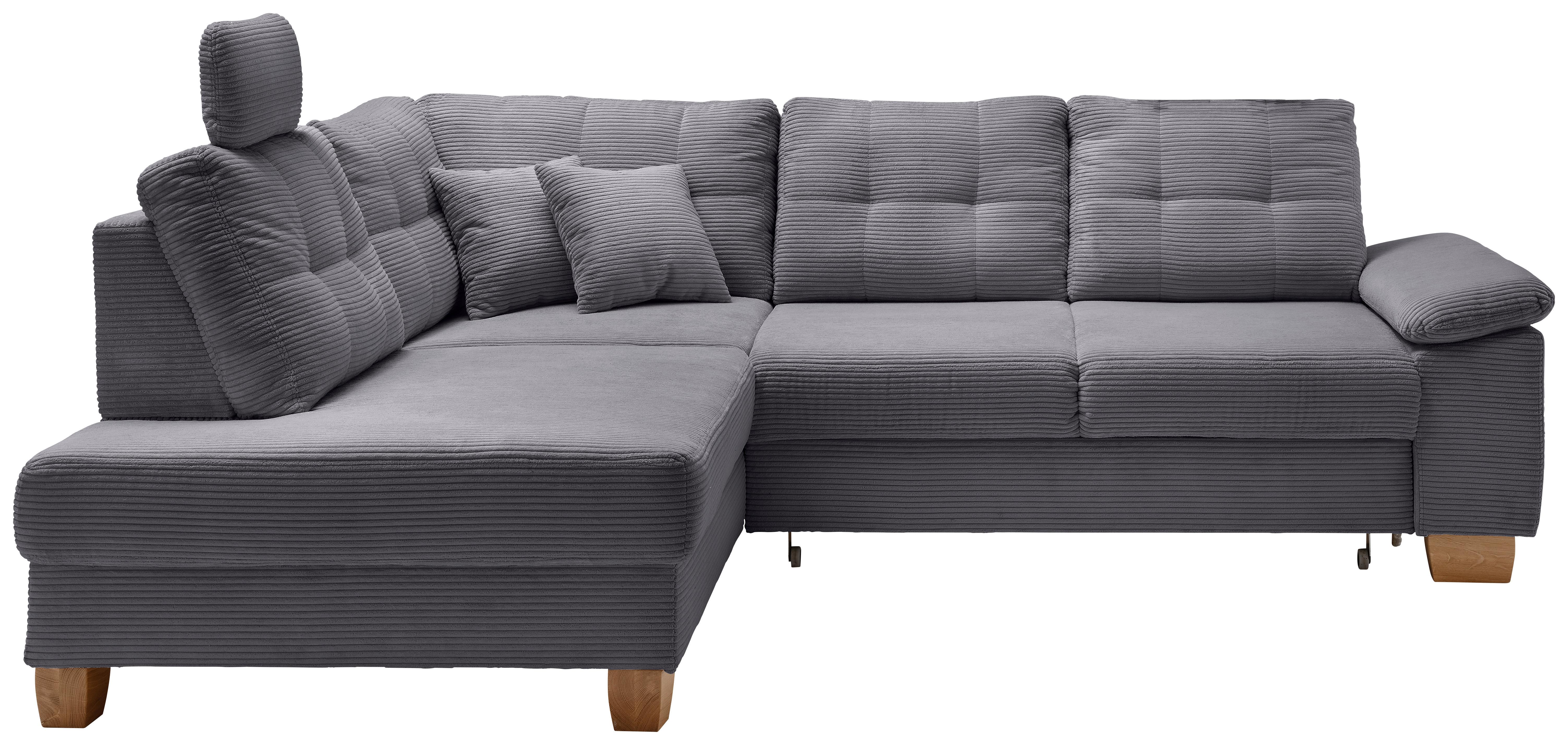 ECKSOFA Brizzini, Grau S: 206x274 cm - Naturfarben/Grau, MODERN, Textil (206/274cm) - Livetastic