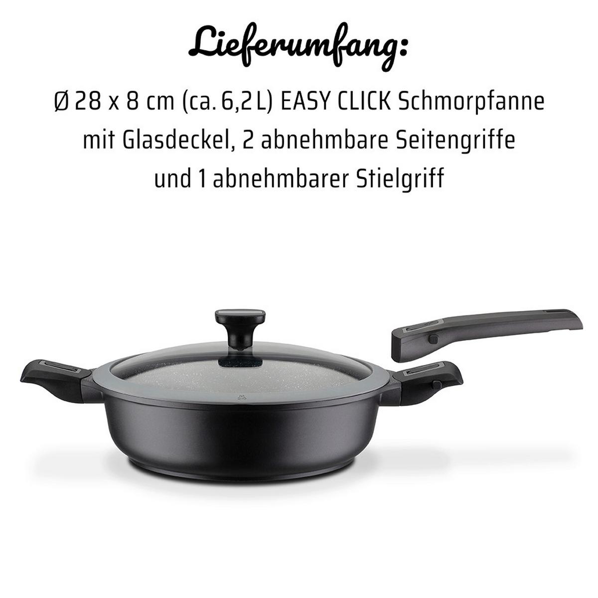 SCHMORPFANNE 28x8,2 cm, 2--Teilig. - Schwarz, Basics, Metall (28/8,2cm) - GSW