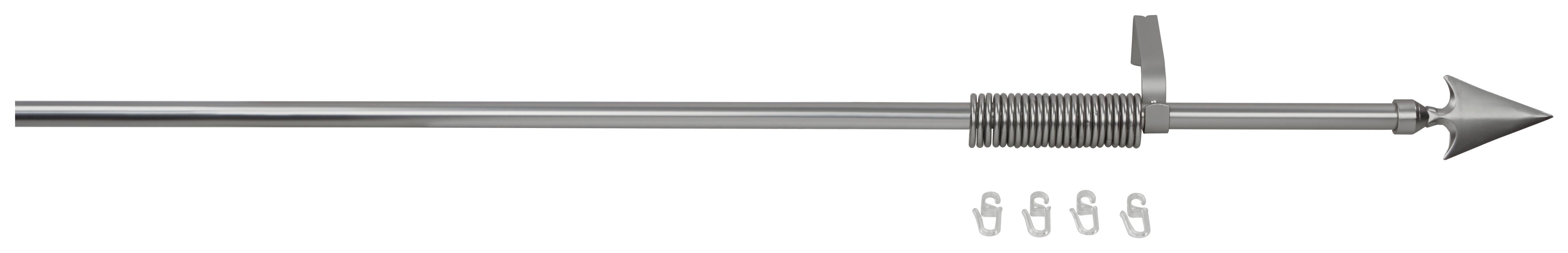 Rundstangengarnitur 1-lfg Tina Silberfarben L: 130-240 Cm