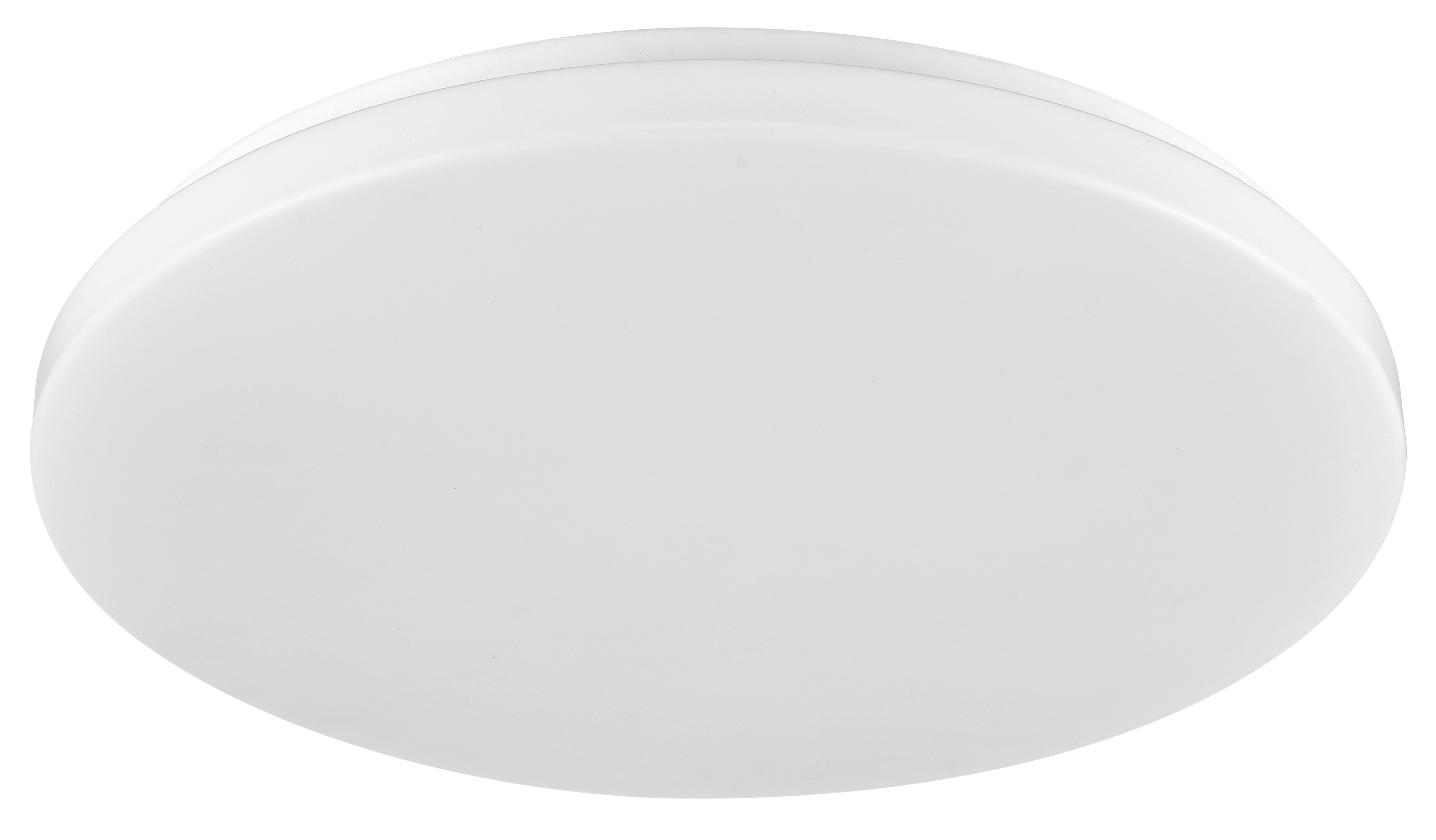LED-Deckenleuchte Alena Ø 28 cm Weiß - Weiß, KONVENTIONELL, Kunststoff/Metall (28/4,5cm) - Ondega