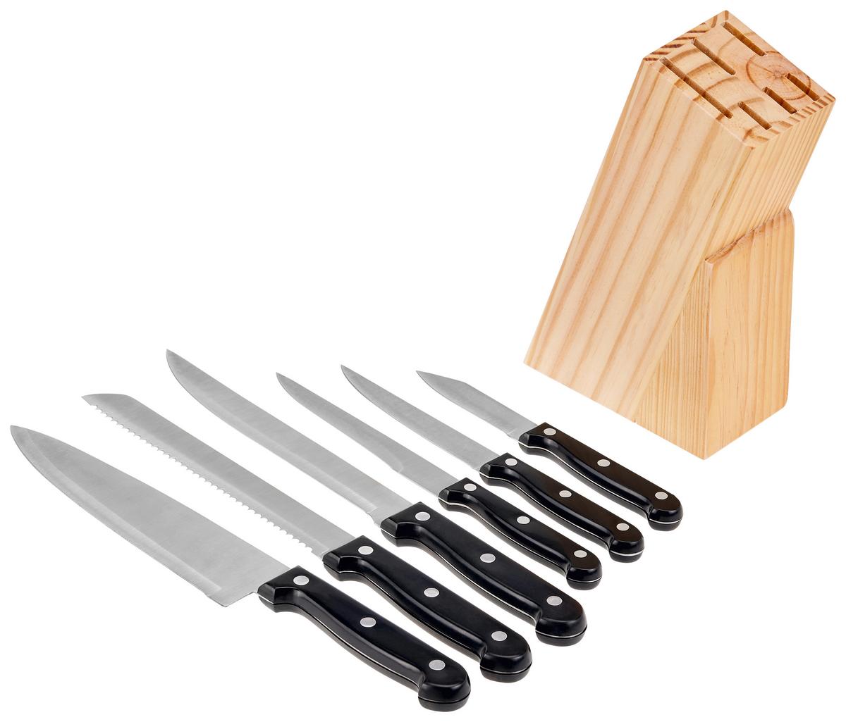 Késtartó Blokk Jeronimo - barna/fekete, Konventionell, műanyag/fa - James Wood