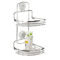 Duschregal 2 Ablagen 16,5x36cm Milano - Silberfarben, KONVENTIONELL, Metall (16,5/36/16,5cm) - Ondega