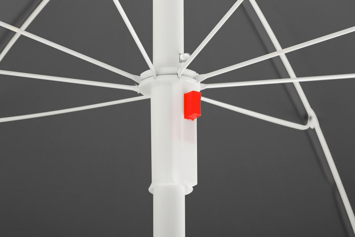 Sonnenschirm Ibiza 200x215x200cm Anthrazit - Anthrazit/Weiß, Basics, Textil/Metall (200/215/200cm) - Schneider