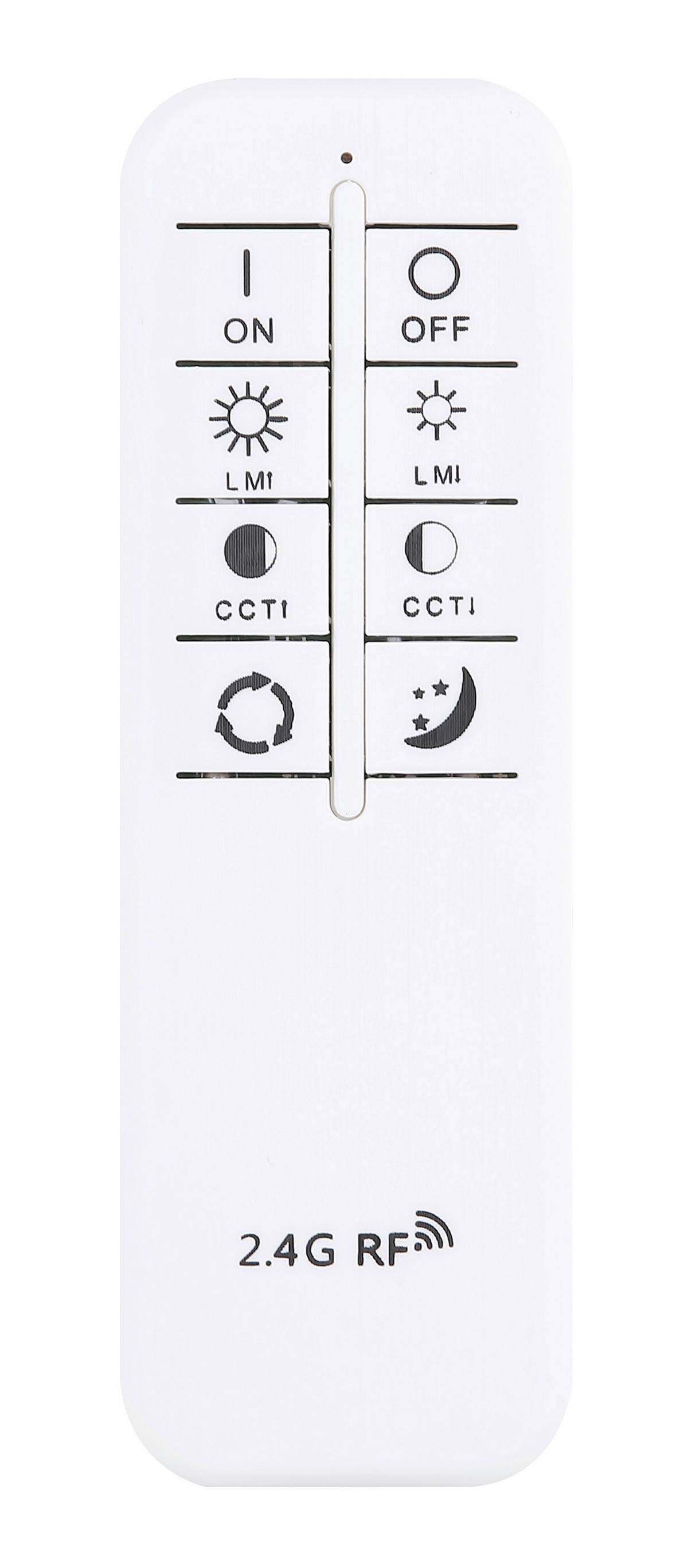 LED-Deckenleuchte Ø 50 cm Mit Stufenschalter + Fernbedienung - Opal/Graphitfarben, Design, Kunststoff/Metall (50/7cm) - Globo
