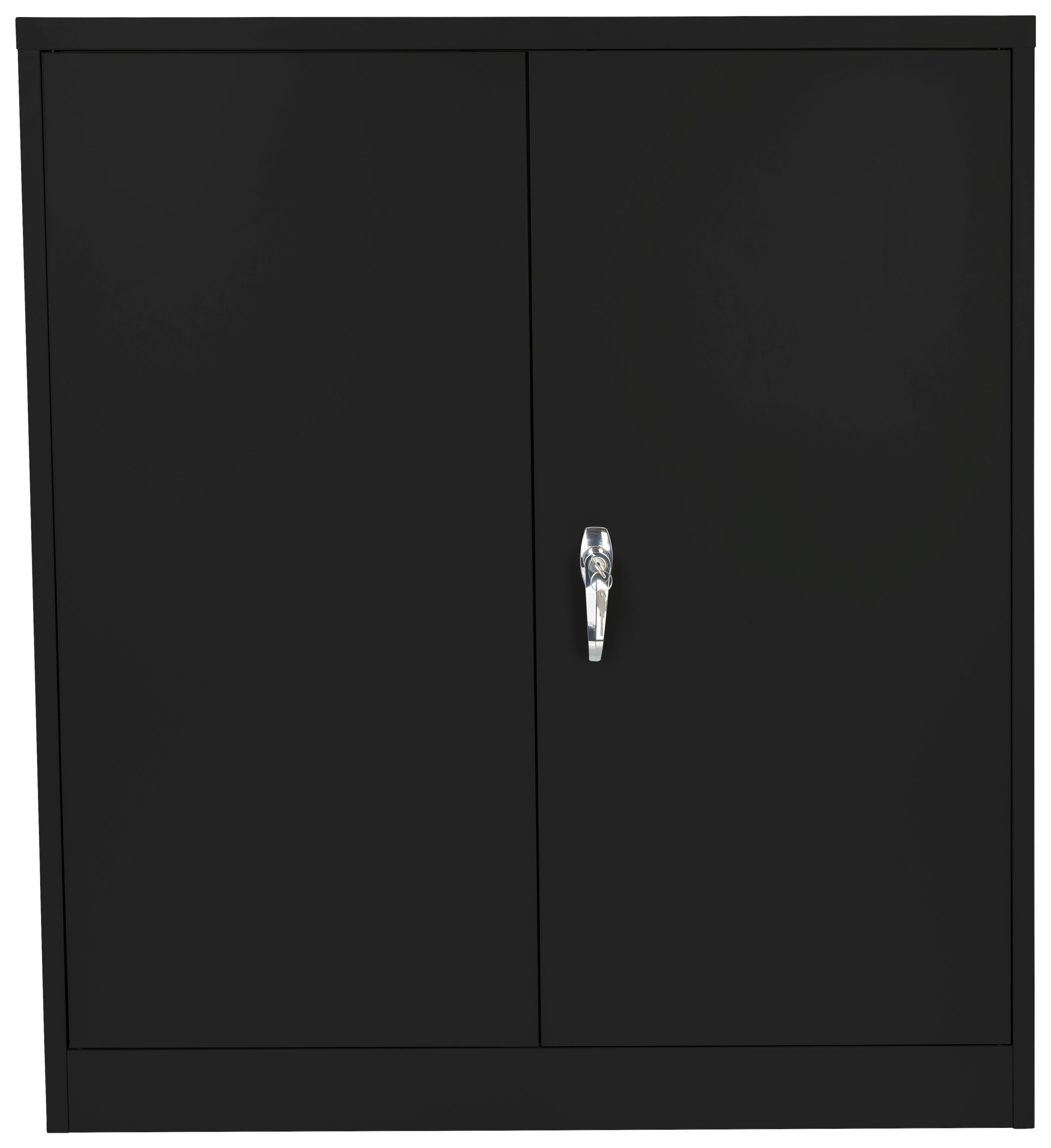 Aktenschrank Color As B: 90 cm Abschließbar - Schwarz, Basics, Metall (90/105/40cm) - MID.YOU