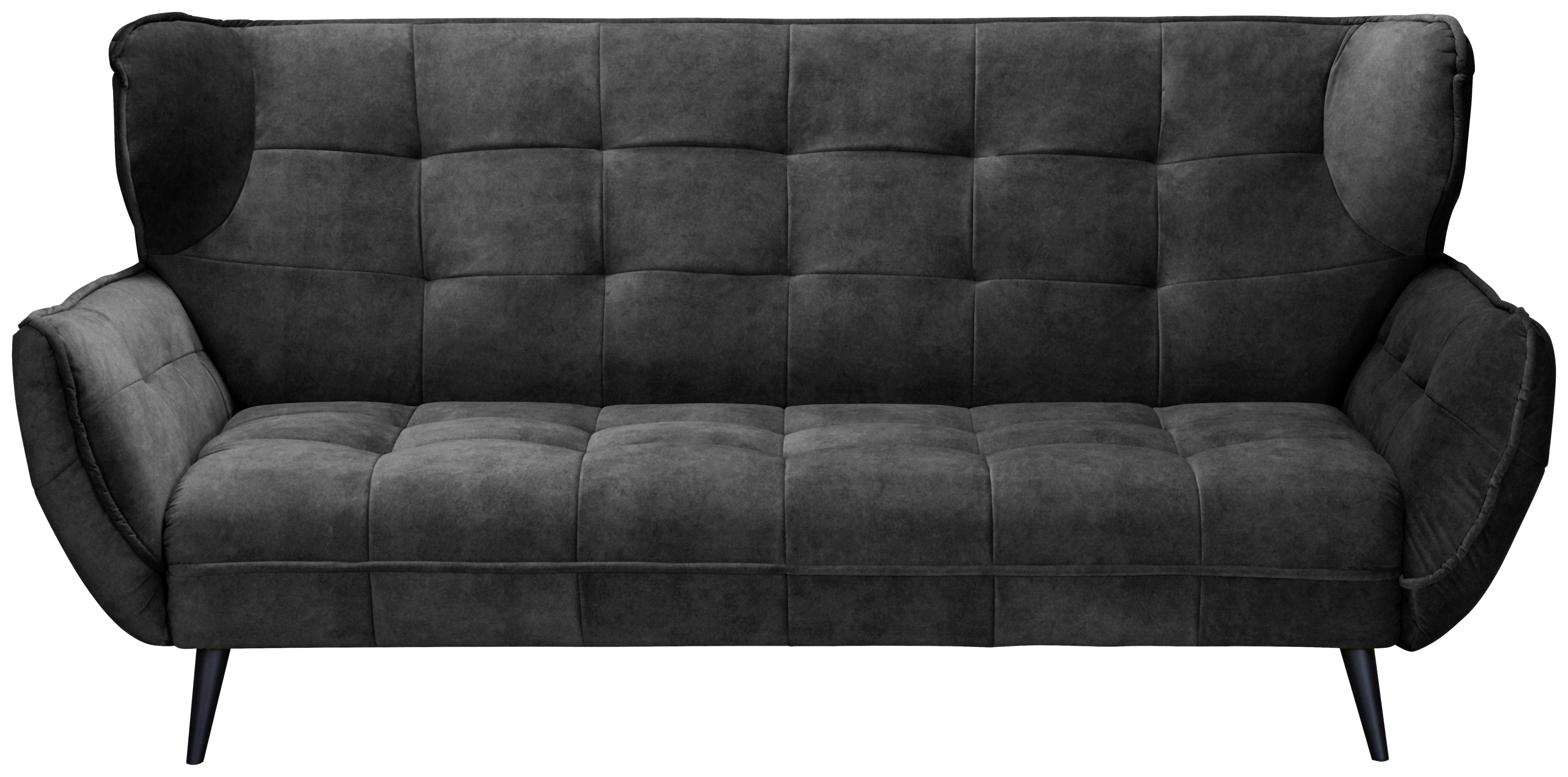 Třímístná pohovka Ariana Ariana, antracitová - černá/antracitová, Moderní, kov/textil (221/105/98cm)