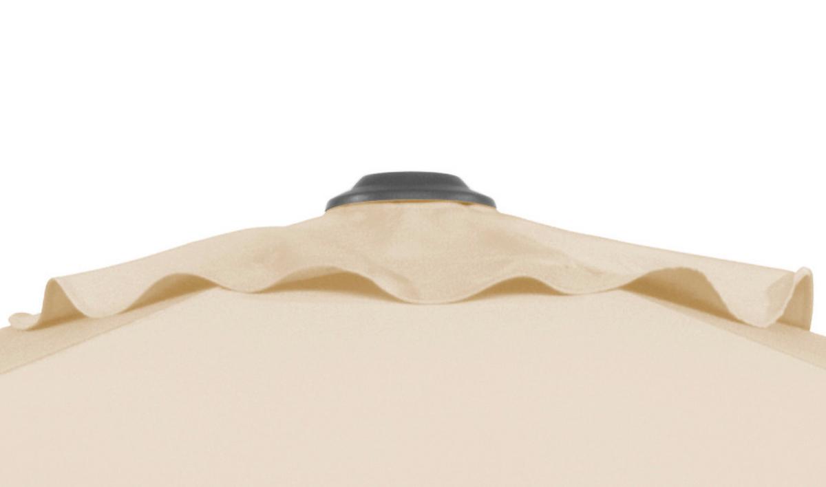 Sonnenschirm Sevilla Bht: 270x270x246 Cm Naturfarben - Anthrazit/Naturfarben, Basics, Textil/Metall (270/258/270cm) - Schneider