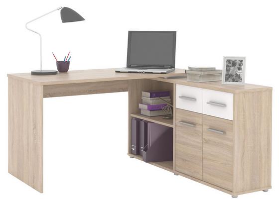 Písací Stôl Raf 12 - farby dubu/biela, Moderný, drevený materiál (138/74.6/142.4cm) Písací Stôl Raf 12 - farby dubu/biela, Moderný, drevený materiál (138/74.6/142.4cm)