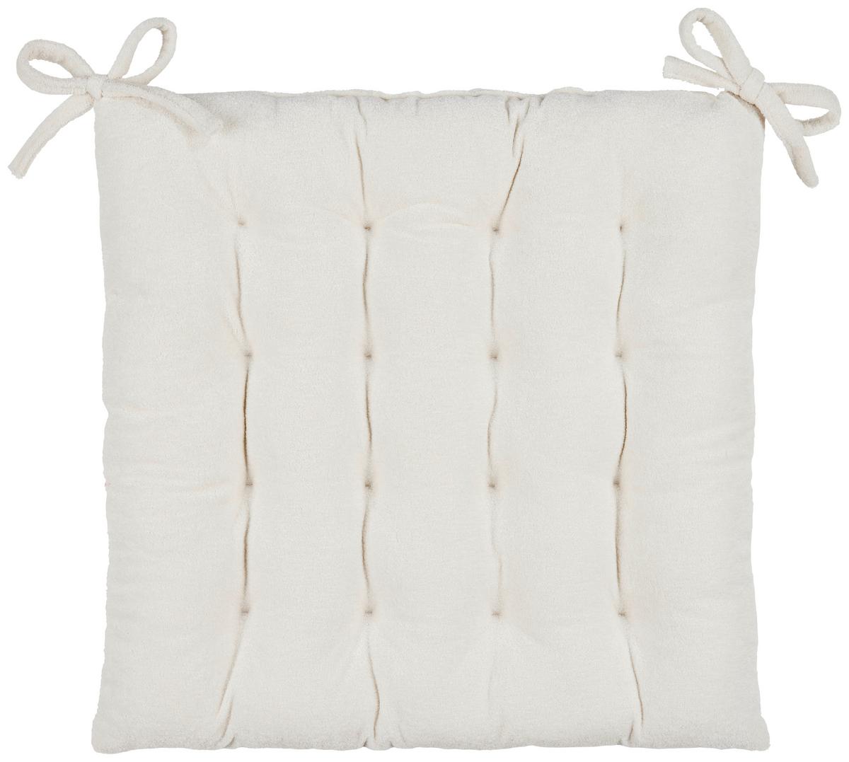 Sitzkissen Anika - Weiß, ROMANTIK / LANDHAUS, Textil (40/40/4cm) - James Wood