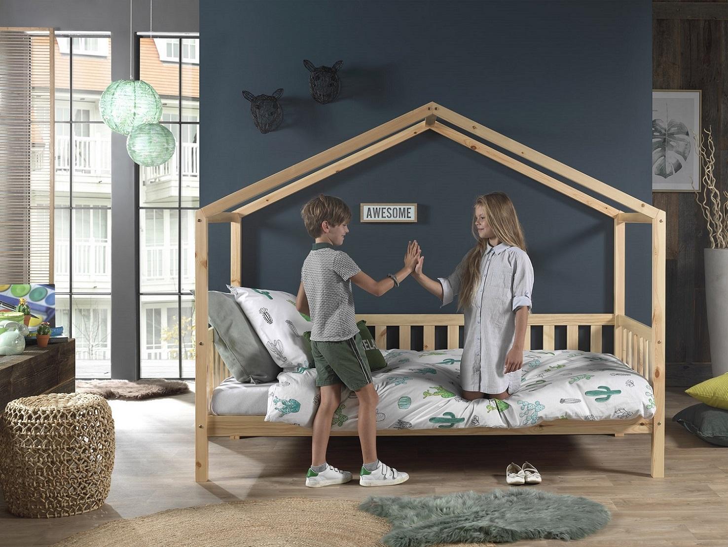 Hausbett Dallas 90x200 cm Kiefer Natur Echtholz