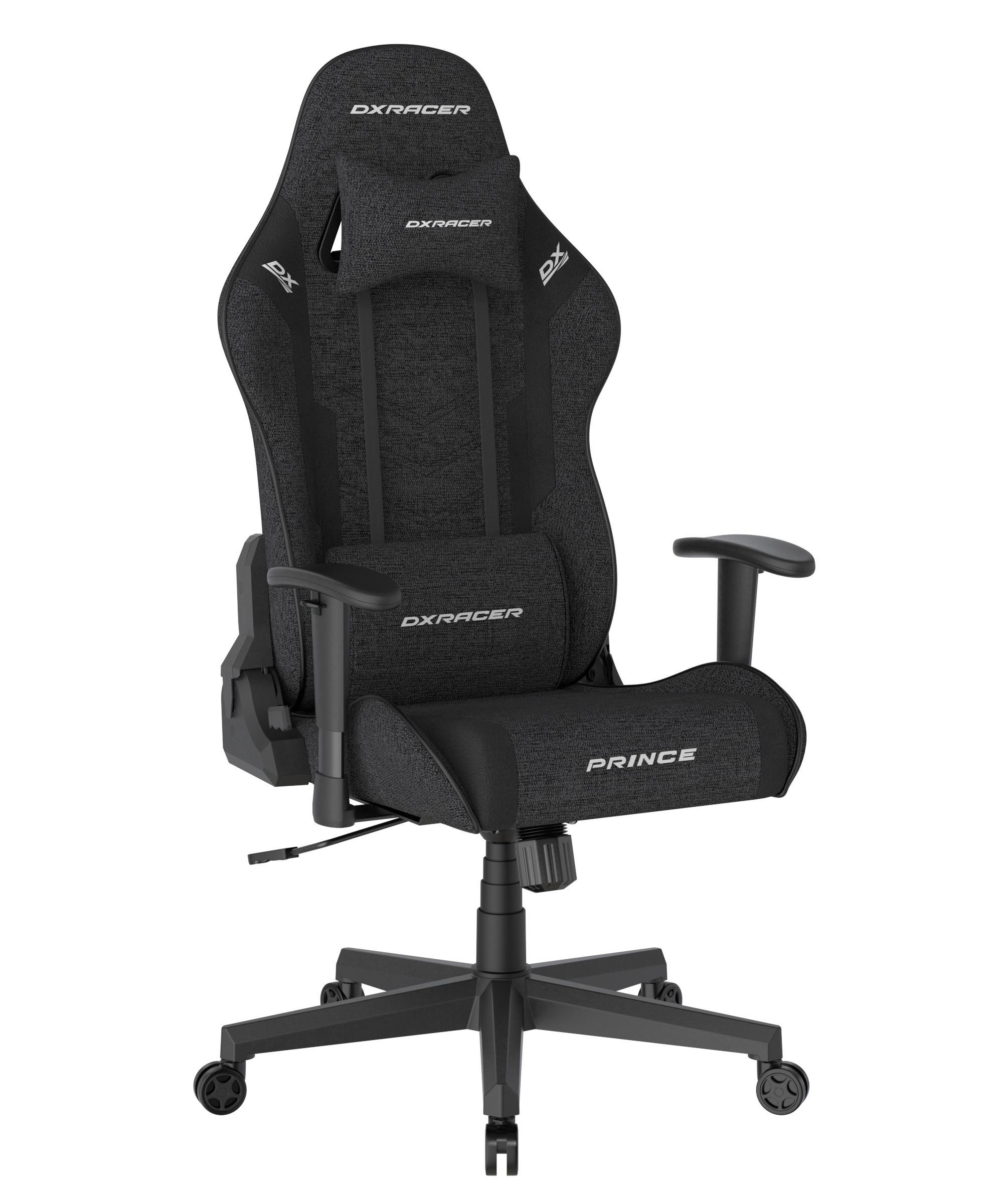 Gamingstuhl Prince Schwarz B: 70cm - Schwarz/Weiß, KONVENTIONELL, Kunststoff/Textil (70/132/70cm) - Dxracer