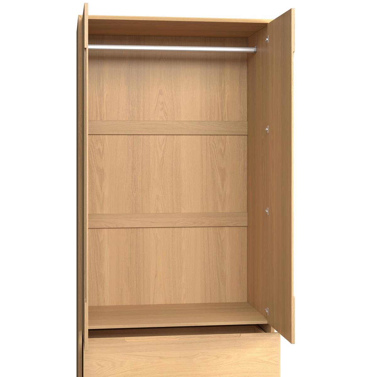 Šatníková skriňa MARLO š. cca 100 cm, dekor dub - farba duba, Modern, drevo/kompozitné drevo (100/223/60cm) - Bessagi Home