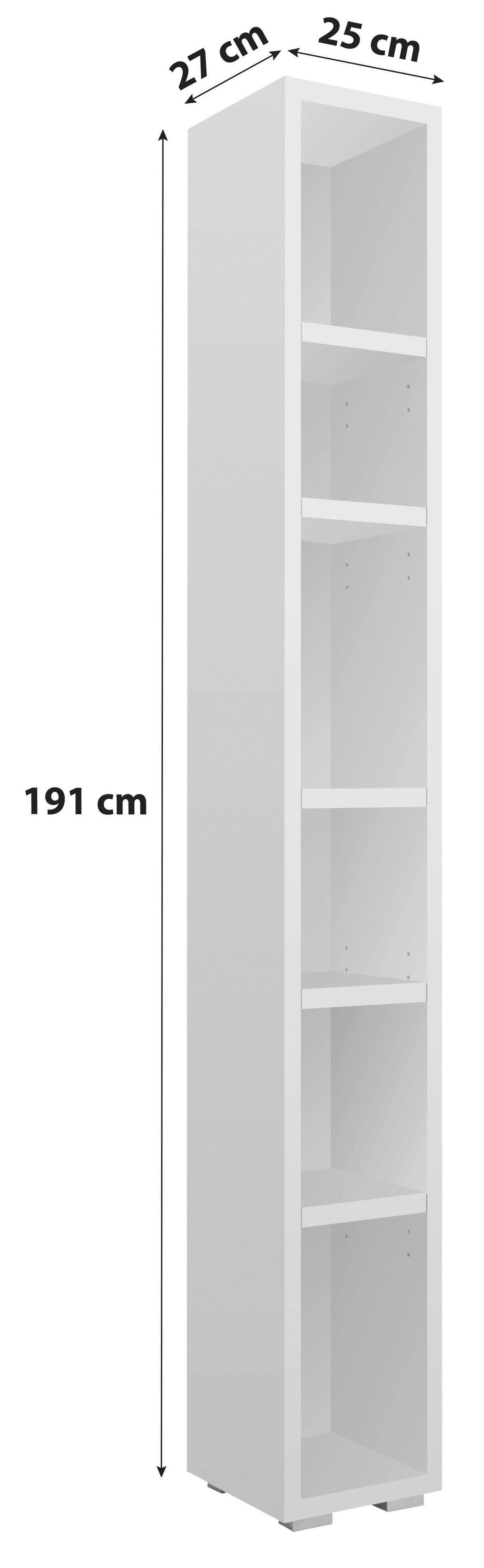 Regal Image 25 Cm Honigeiche Dekor - Eichefarben/Silberfarben, KONVENTIONELL, Holzwerkstoff (25/191/27cm) - MID.YOU