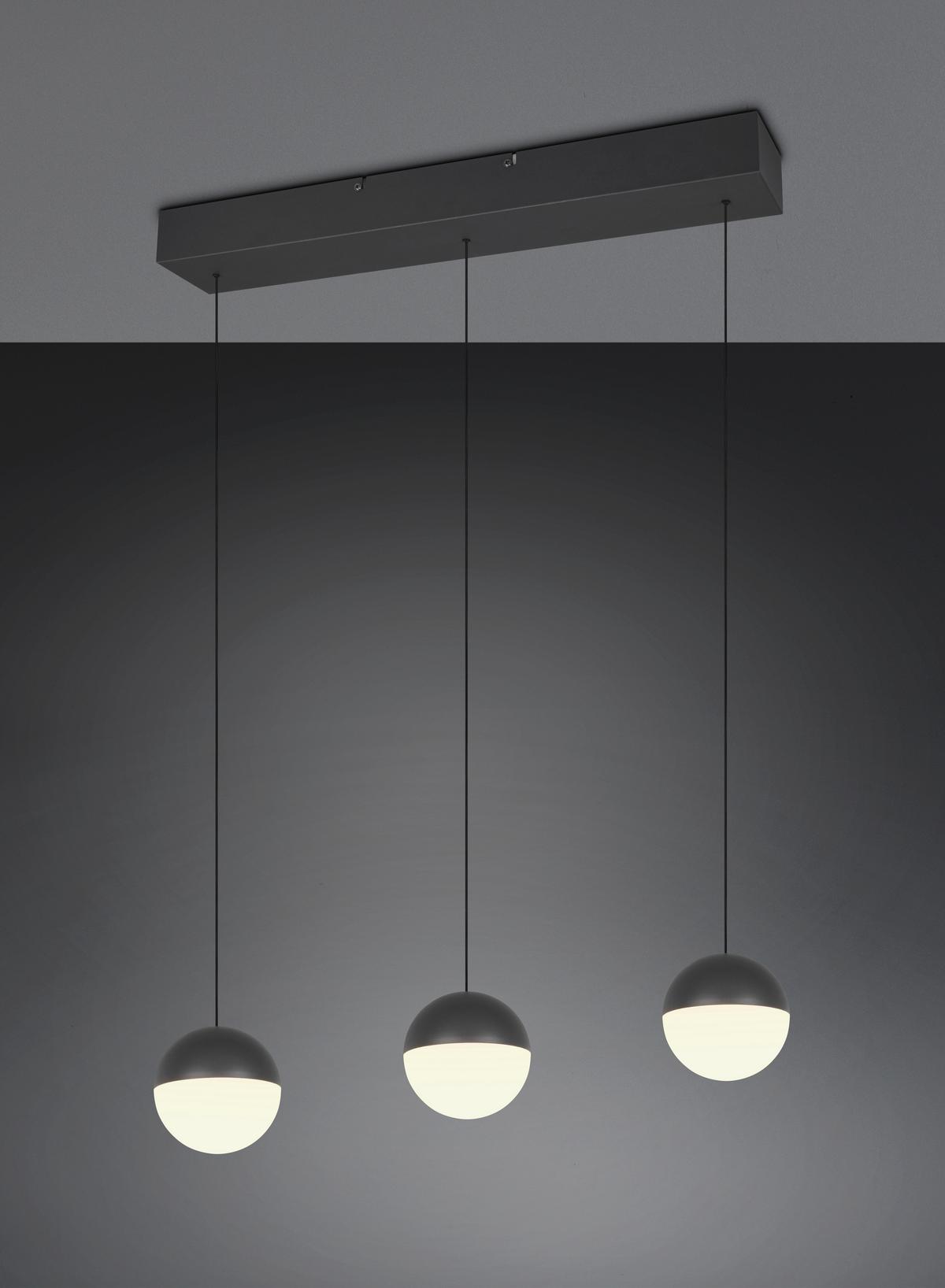 ZÁVĚSNÉ LED SVÍTIDLO SESTINE - černá, Moderní, kov/plast (60/9/150cm) - Mömax