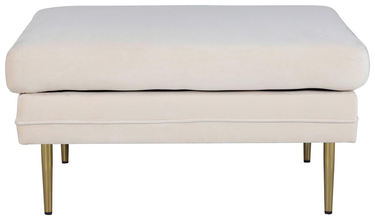 Hocker Boom - Beige/Goldfarben, Design, Kunststoff/Textil (90/49/70cm) - Livetastic