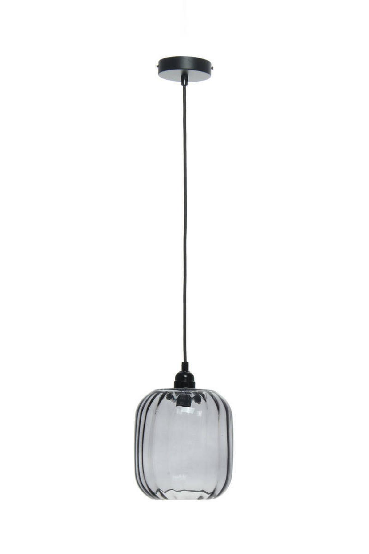 Hängeleuchte Gloria H: 27,5 Cm 1-Flammig - Grau, Trend, Glas (18/27,5/18cm) - Kayoom