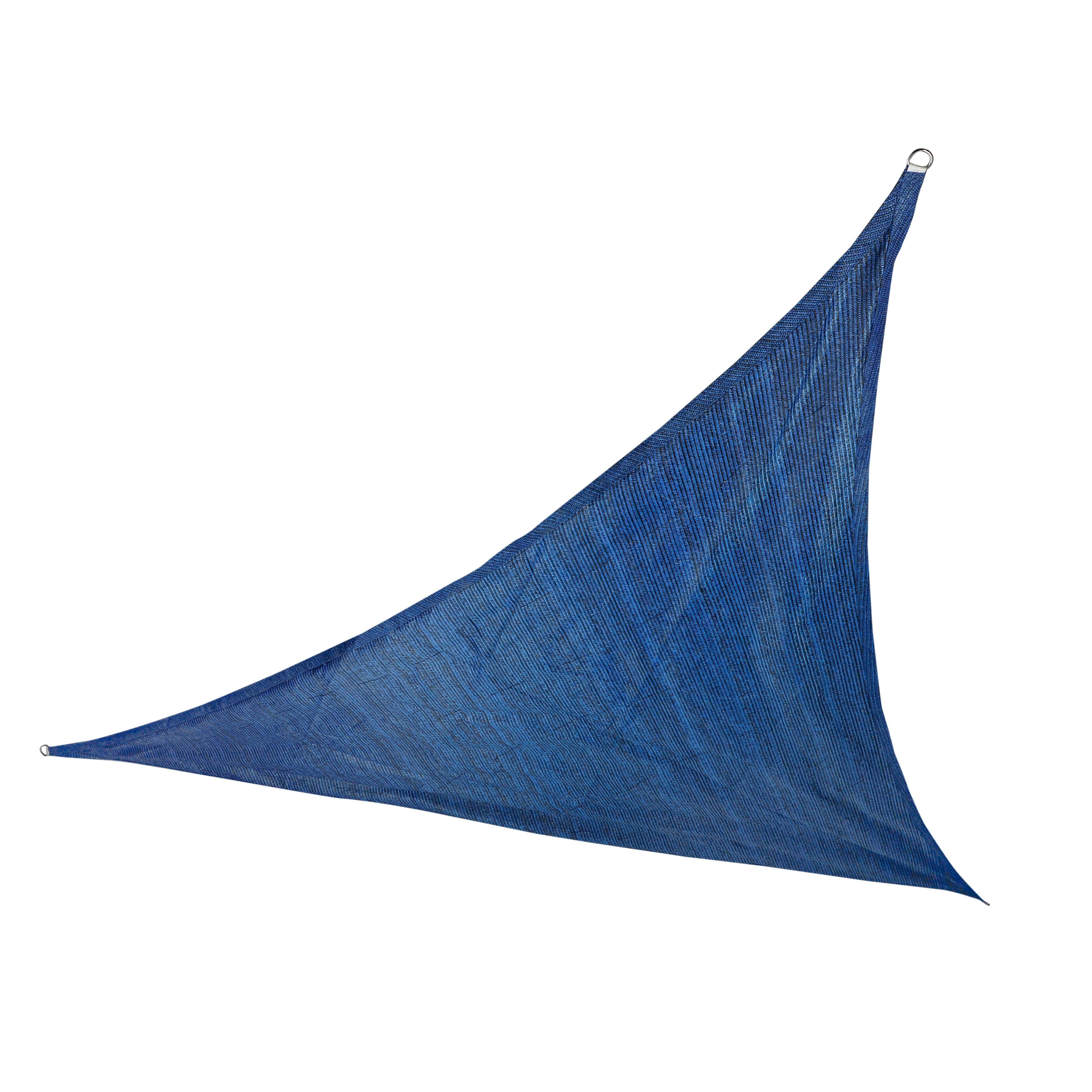 Sonnensegel Dreieck 3x3x3 m - Blau/Schwarz, MODERN, Textil/Metall (300/300/300cm)