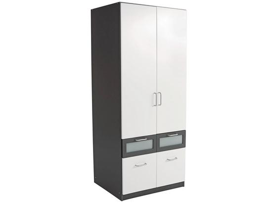 Šatná Skriňa Nagold-extra - sivá/biela, Konvenčný, kompozitné drevo/sklo (91/197/54cm) Šatná Skriňa Nagold-extra - sivá/biela, Konvenčný, kompozitné drevo/sklo (91/197/54cm)