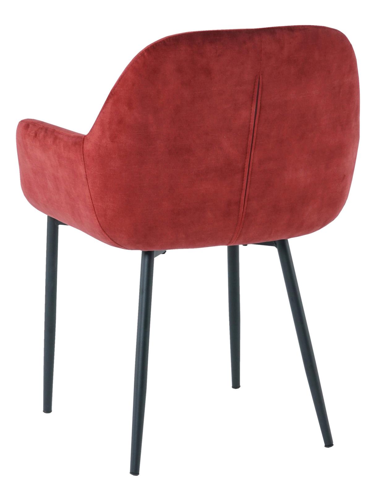 ARMLEHNSTUHL-SET Schwarz/Rot 2-teilig - Rot/Schwarz, MODERN, Textil/Metall (60/84/57,5cm) - MID.YOU