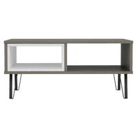 KONFERENČNÝ STOLÍK MENDOZ - čierna/biela, Design, kov/kompozitné drevo (90/60/41,1cm) - Livetastic