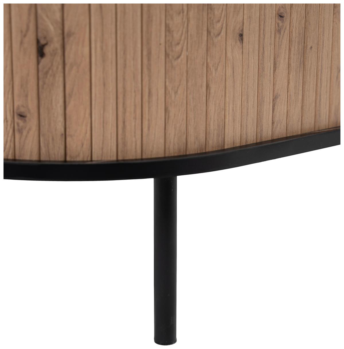 Sideboard Kajsa Schwarz/Artisan Dekor B: 120cm - Schwarz/Eiche Artisan, Trend, Holzwerkstoff (120/80/40cm)