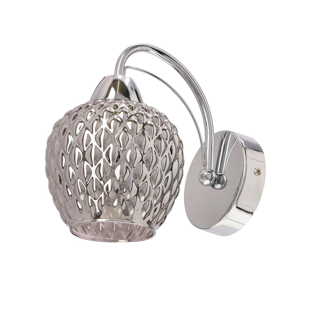 Wandleuchte 21-35240 Tobias - Chromfarben, KONVENTIONELL, Glas/Metall (20.5/13/19.5cm)