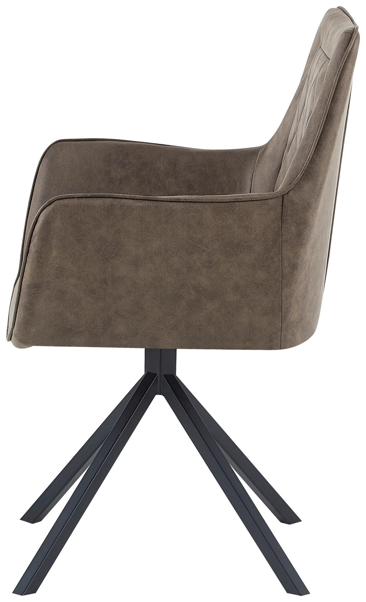 Armlehnstuhl Aeron 125 Braun - Braun, Design, Kunststoff/Metall (62/89/59.5cm) - Kayoom