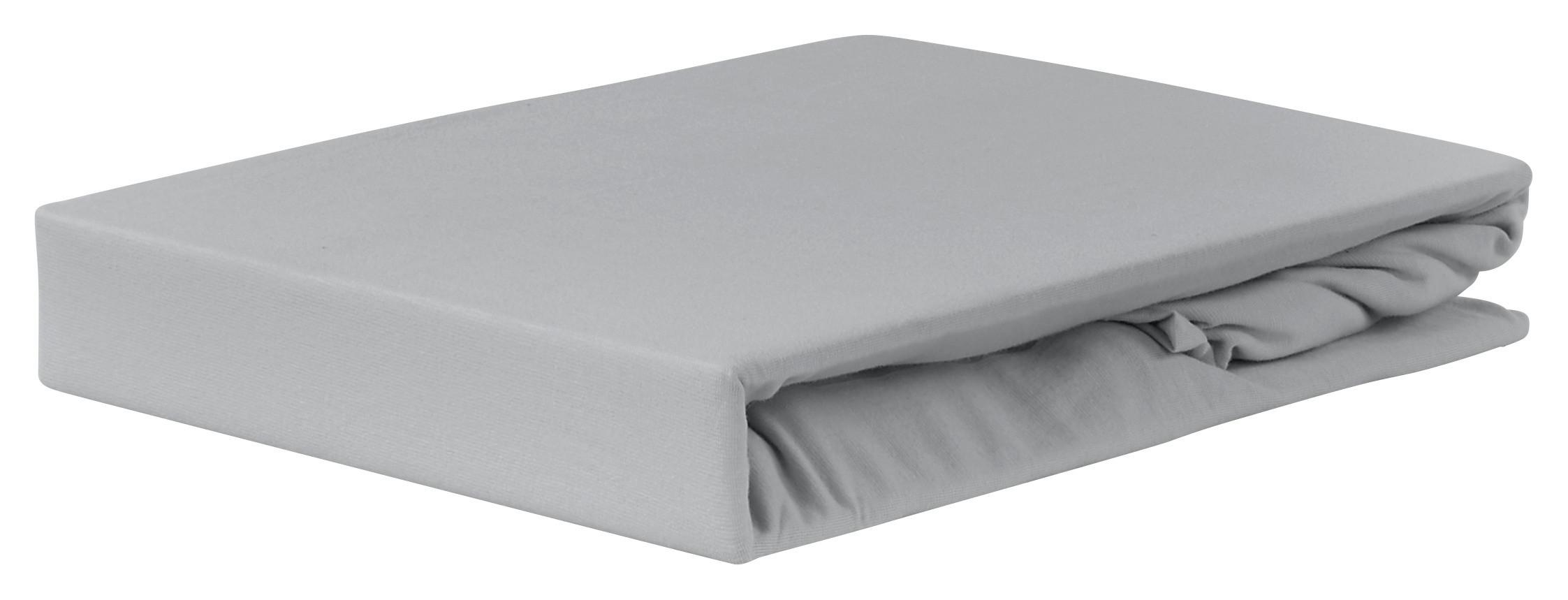 Spannleintuch Jardena Silber 160x200 cm Baumwolle