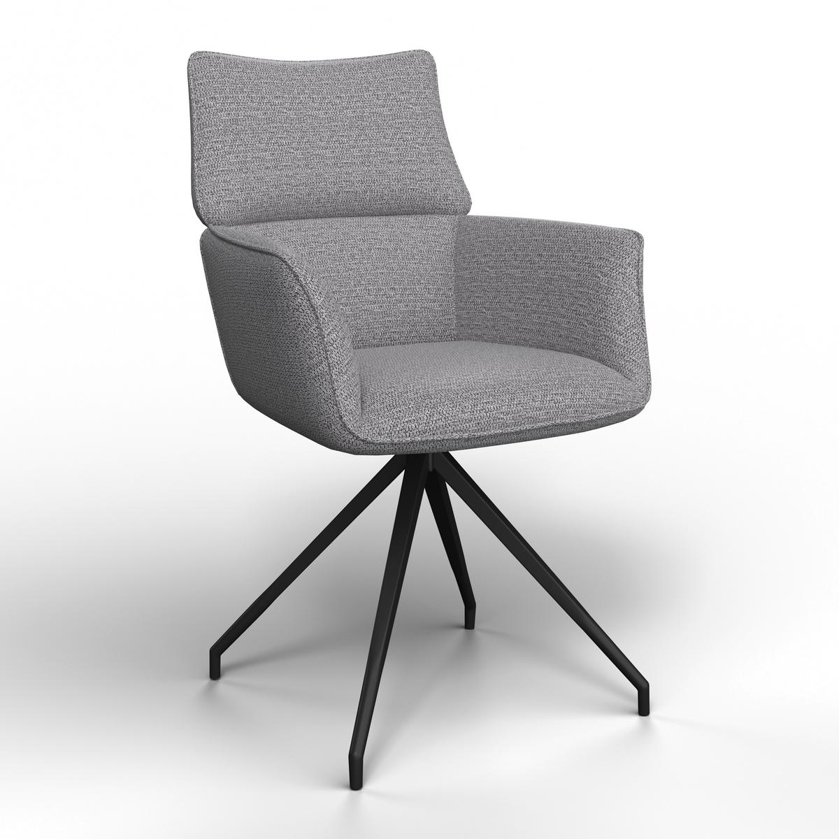 Stolička PAOLO sivá - čierna/sivá, Modern, kov/drevo (57/89/62cm) - Bessagi Home