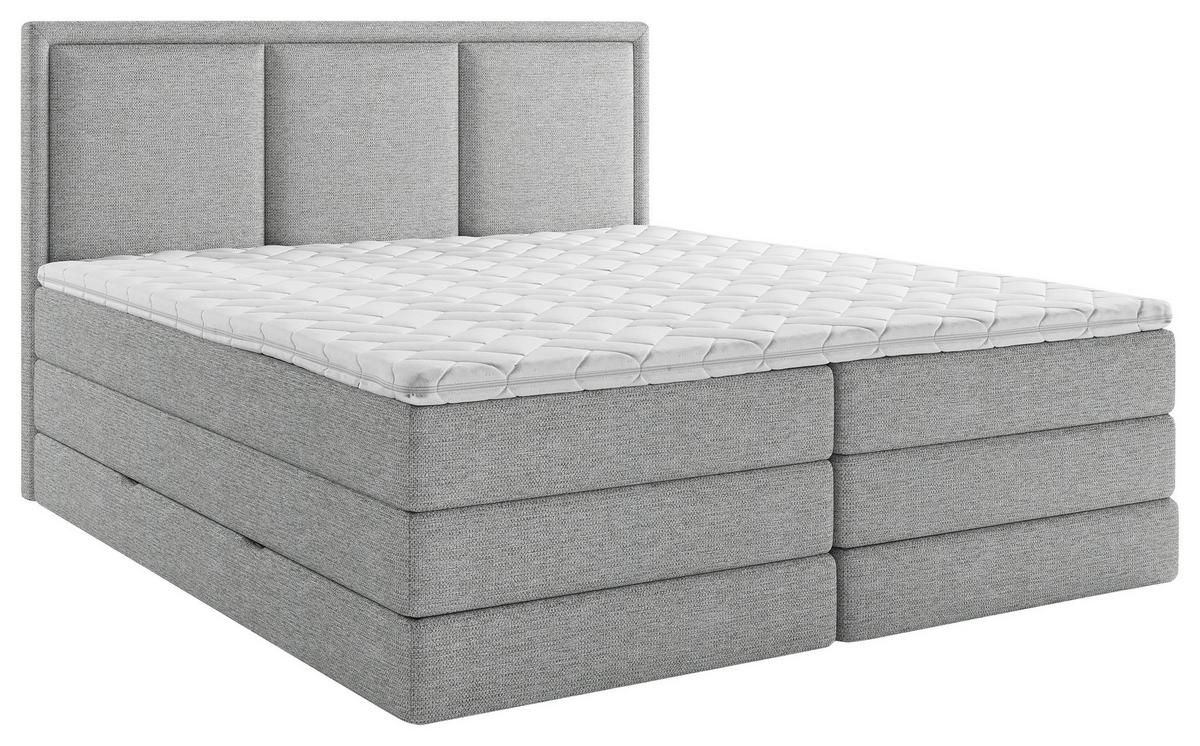 Boxspringbett mit Topper 180x220 cm Swing II K - Grau, Design, Holz/Holzwerkstoff (180/220cm) - MID.YOU
