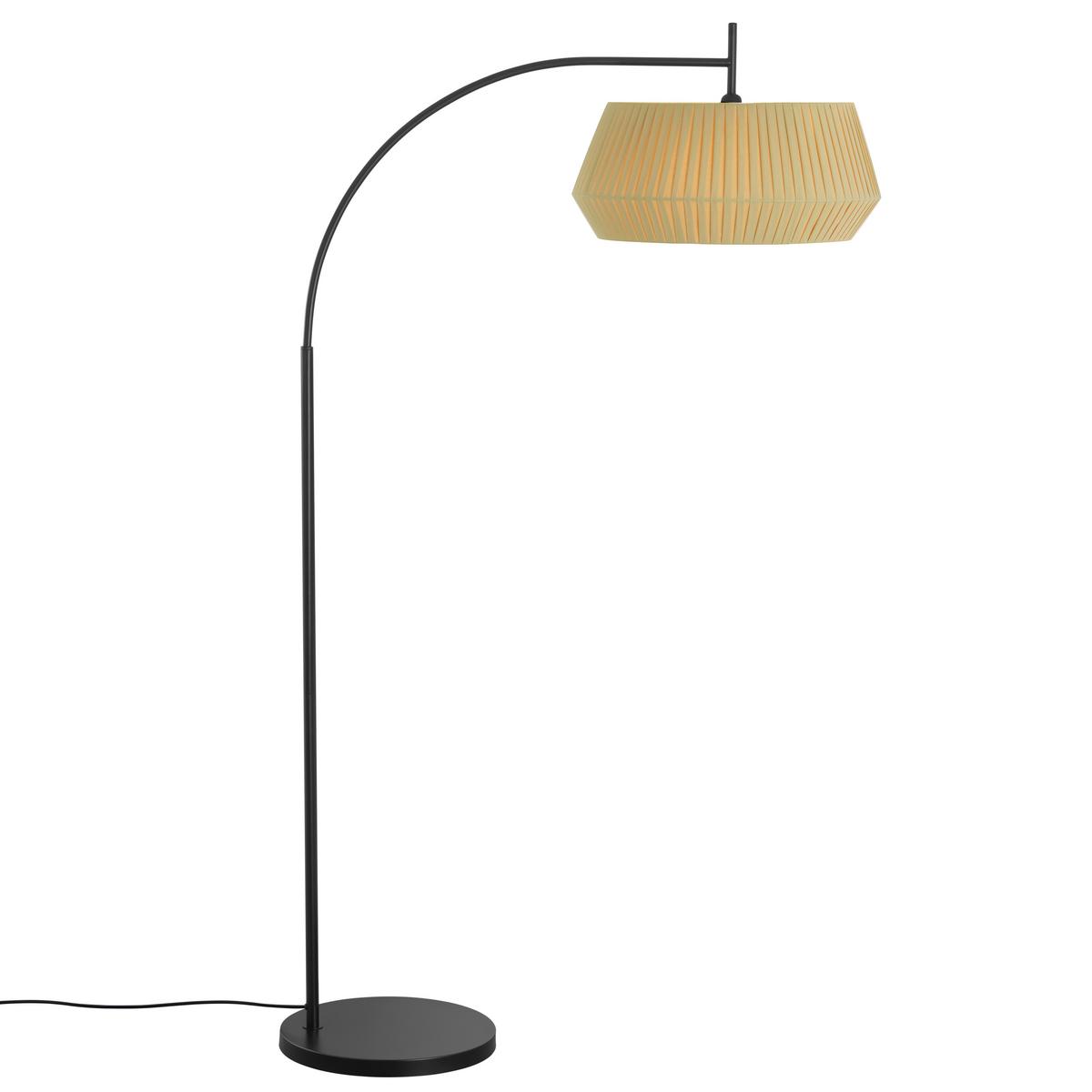 Bogenleuchte Dicte Beige L: 103 cm - Beige/Schwarz, Natur, Textil/Metall (103/53/180cm) - Nordlux