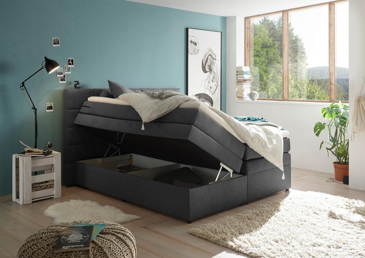 Boxspringbett Mit Topper & Bettkasten 180x200 Tacoma 3 - Schlammfarben, KONVENTIONELL, Kunststoff (180/200cm) - MID.YOU
