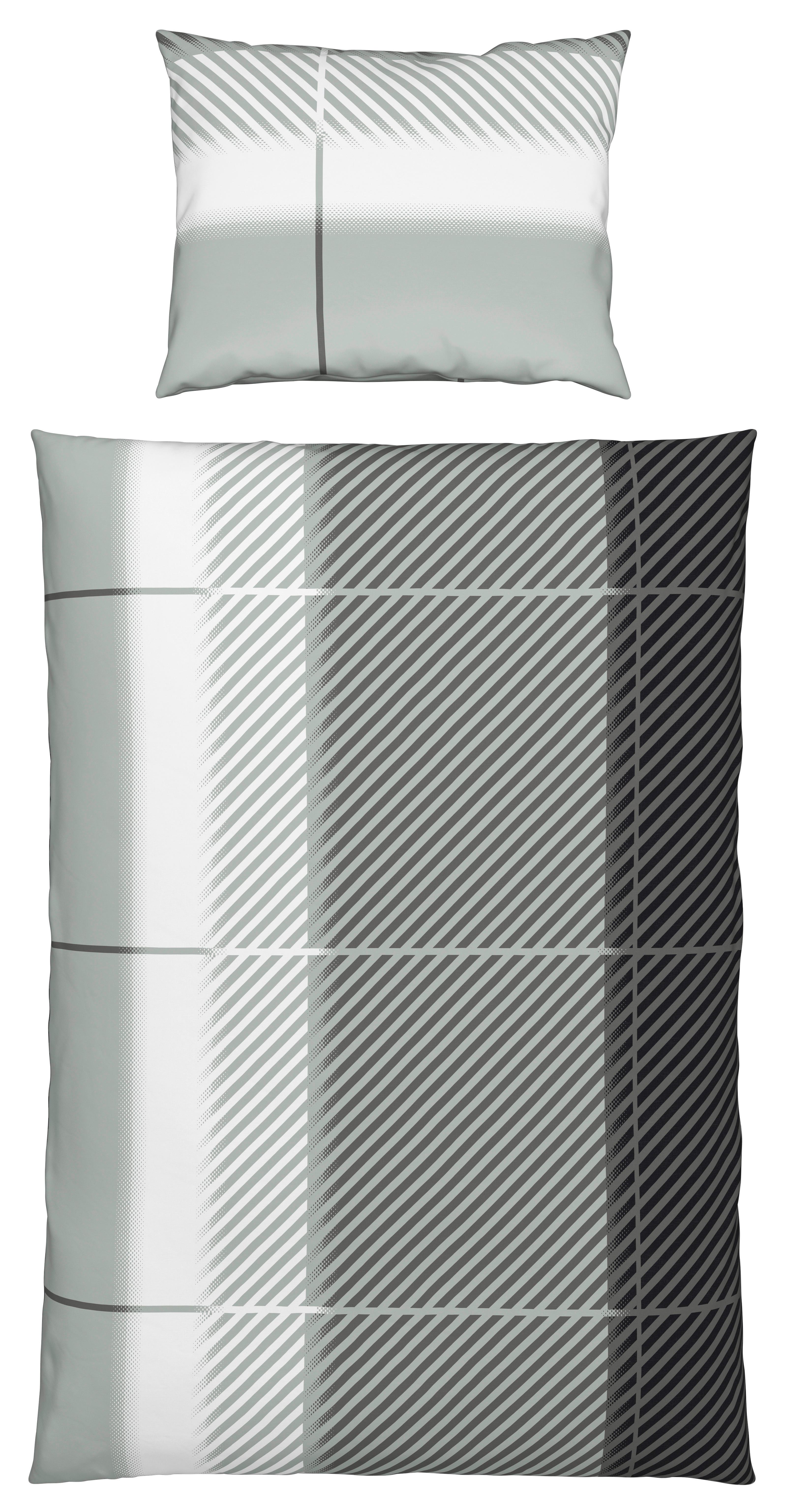 Bettwäsche 140x200 Cm Martha Mikrofaser Grau - Grau, MODERN, Textil (140/200cm) - Luca Bessoni