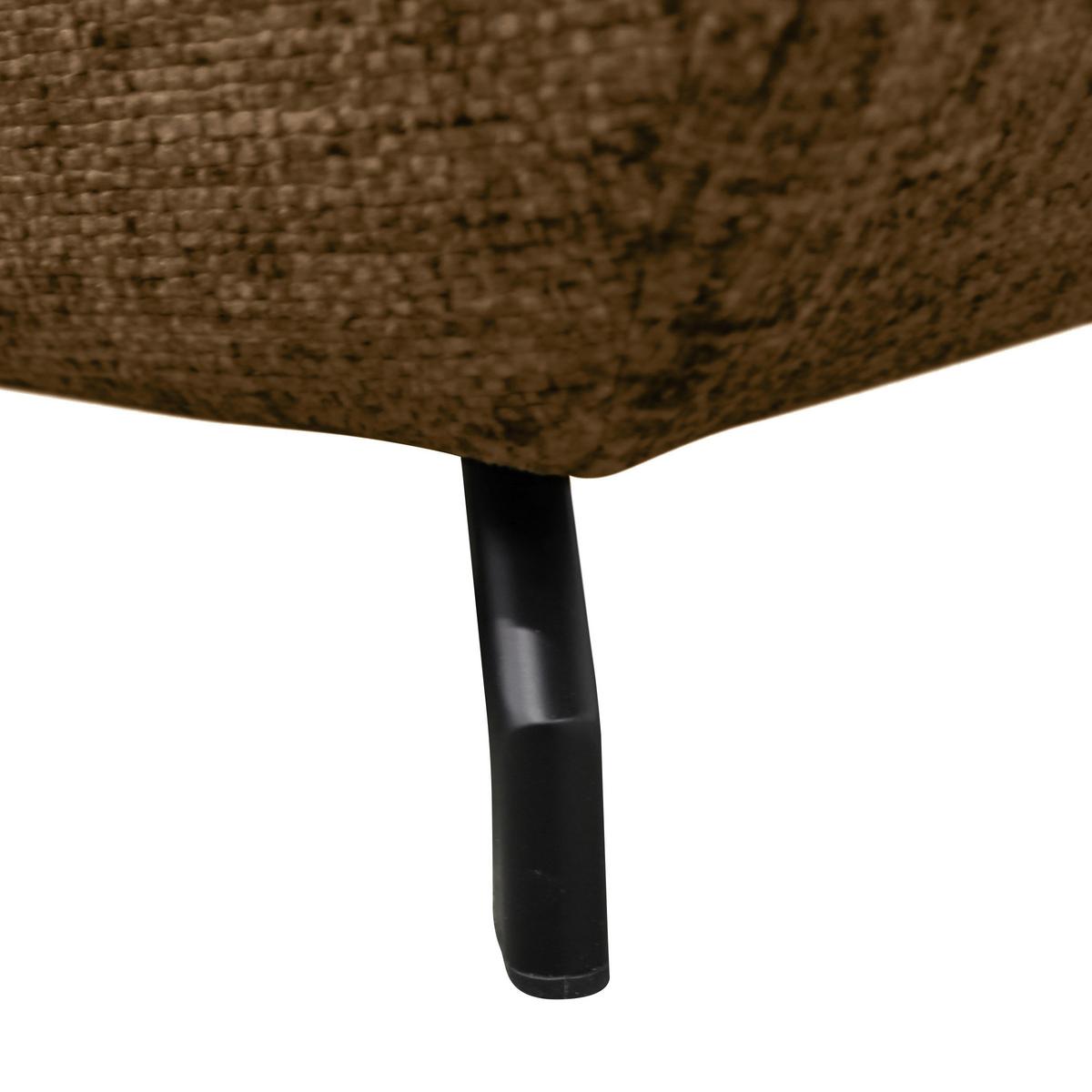 Ecksofa Imo Braun 201x274 cm - Schwarz/Braun, Design, Textil (201/274cm) - MID.YOU