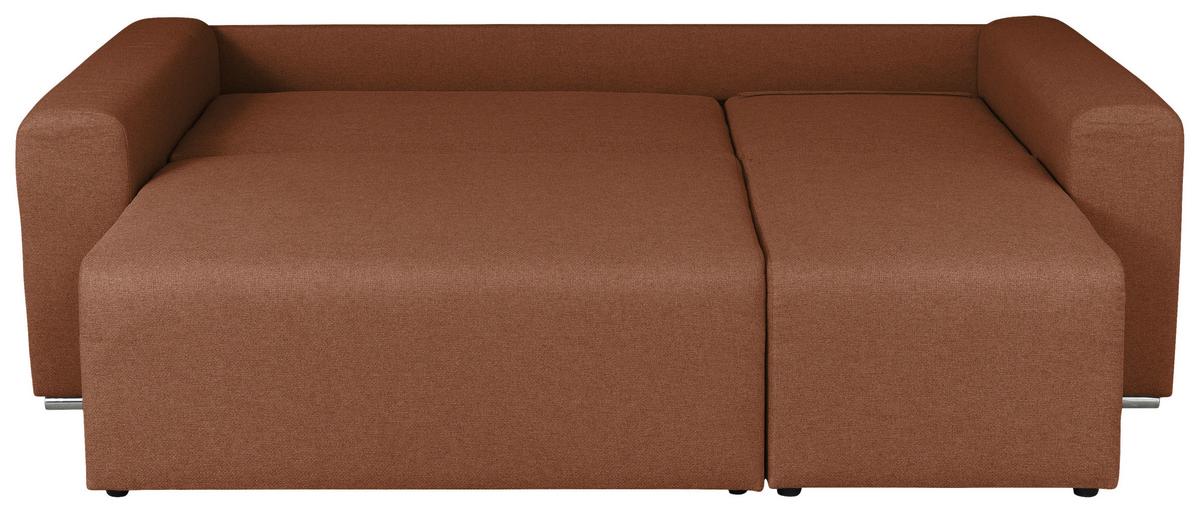 Ecksofa Bega - Chromfarben/Schwarz, Basics, Textil (240/153cm) - P & B