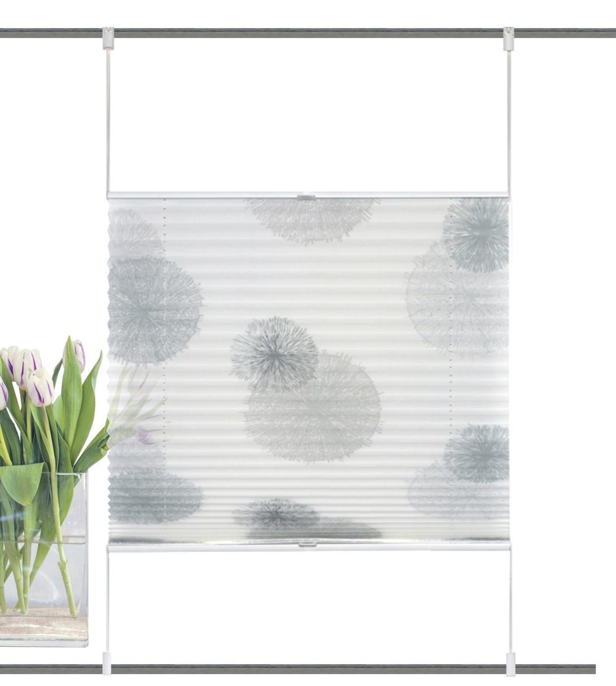 Plissee Grau B: 100 cm - Grau, KONVENTIONELL, Textil (100/130cm)