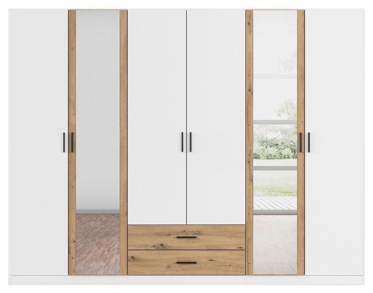 Kleiderschrank Despina - Weiß/Eiche Artisan, KONVENTIONELL, Holzwerkstoff (271/210/54cm)