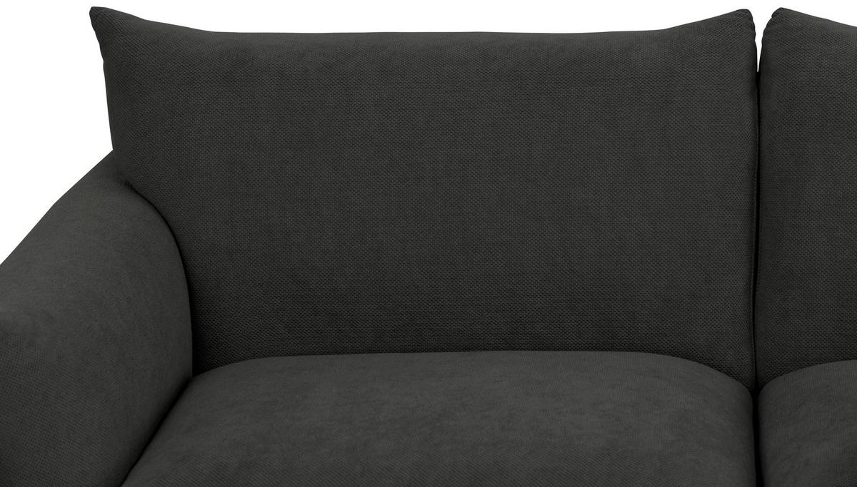 Sofa Honey - Anthrazit/Schwarz, Trend, Textil (185/77/83cm) - P & B