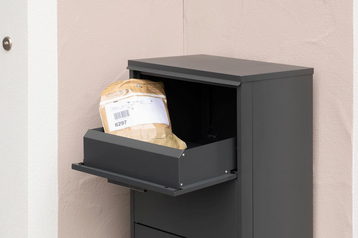 Paketbox Pepe - Anthrazit, KONVENTIONELL, Metall (39/50/114cm)