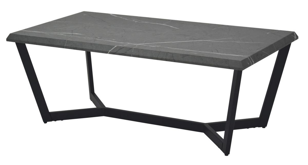 Couchtisch Roland Grau L: 110 Cm - Schwarz/Grau, Design, Holzwerkstoff/Metall (110/60/42cm) - Livetastic