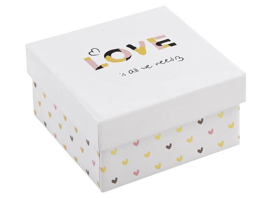 Uskladňovací Box Love - pink/biela, Basics, kartón (14/14/8cm) Uskladňovací Box Love - pink/biela, Basics, kartón (14/14/8cm)