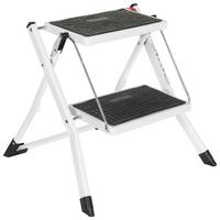 Klapptrittleiter Solid W1 - Schwarz/Weiß, Basics, Metall (49,5/44/48cm) - MID.YOU