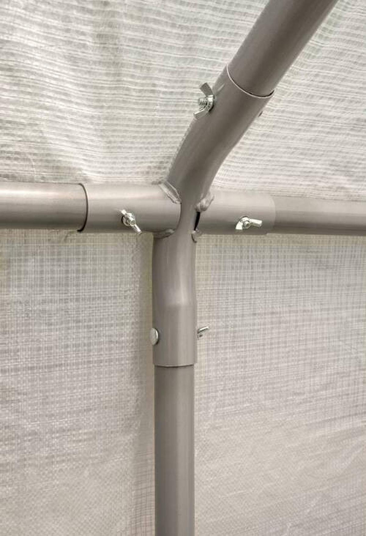 Gewächshaus Foliengewächshaus - Weiß/Grün, Basics, Kunststoff (180/200/240cm)